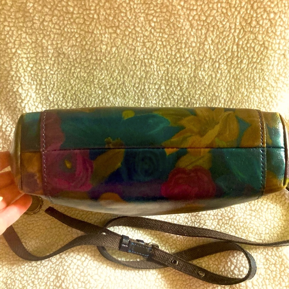 Vintage Patricia Nash Peruvian Painting Floral Leather Crossbody Bag & Wallet - Picture 10 of 16